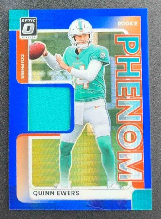 2025 PANINI DONRUSS OPTIC QUINN EWERS ROOKIE PHENOMS BLUE HYPER PRIZM RC