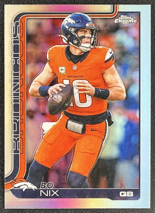 BO NIX 2025 TOPPS CHROME #88 REFRACTOR BRONCOS