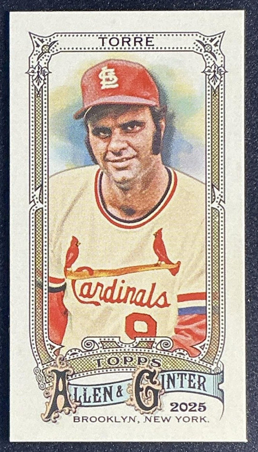 JOE TORRE 2025 TOPPS ALLEN & GINTER #27 MINI CARDINALS