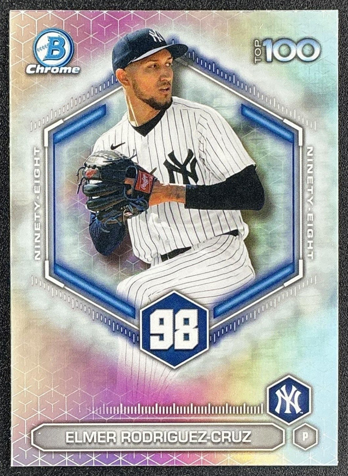 ELMER RODRIGUEZ-CRUZ 2026 BOWMAN #BTP-98 SCOUTS TOP 100 CHROME YANKEES