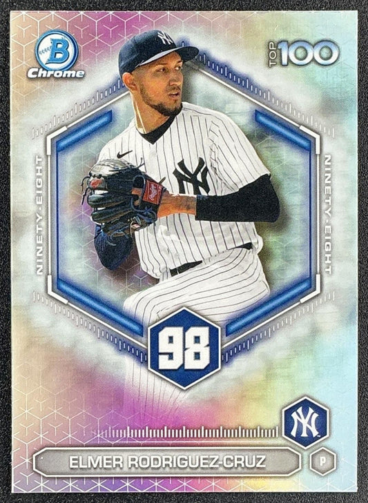 ELMER RODRIGUEZ-CRUZ 2026 BOWMAN #BTP-98 SCOUTS TOP 100 CHROME YANKEES