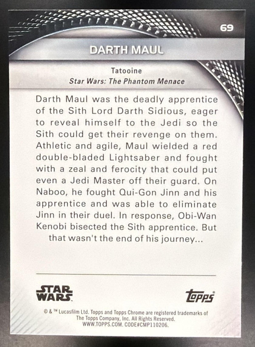 DARTH MAUL 2025 TOPPS STAR WARS HYPERSPACE #69