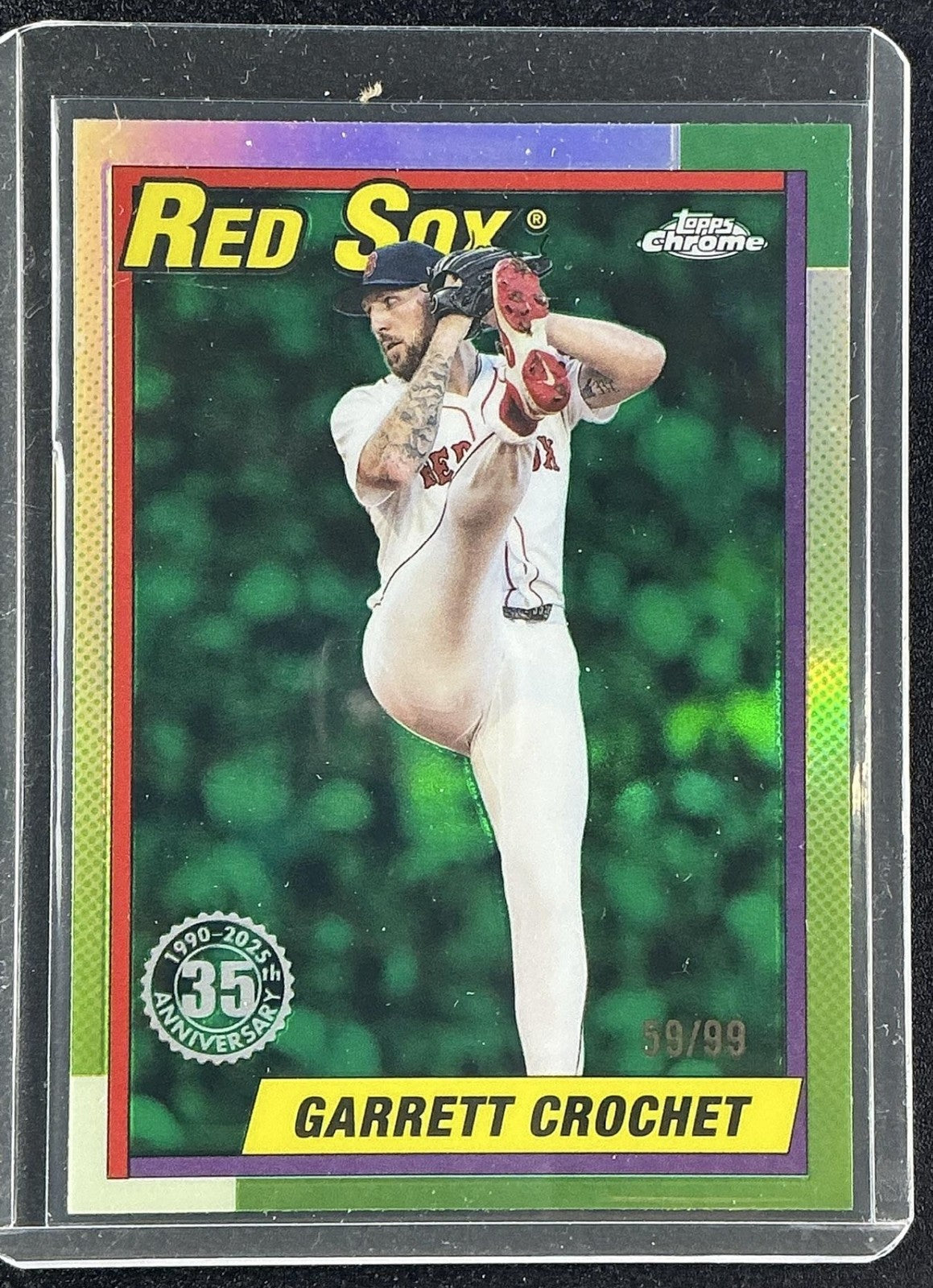 2025 Topps Chrome Update Garrett Crochet #90CU-11 1990 Green Refractor /99