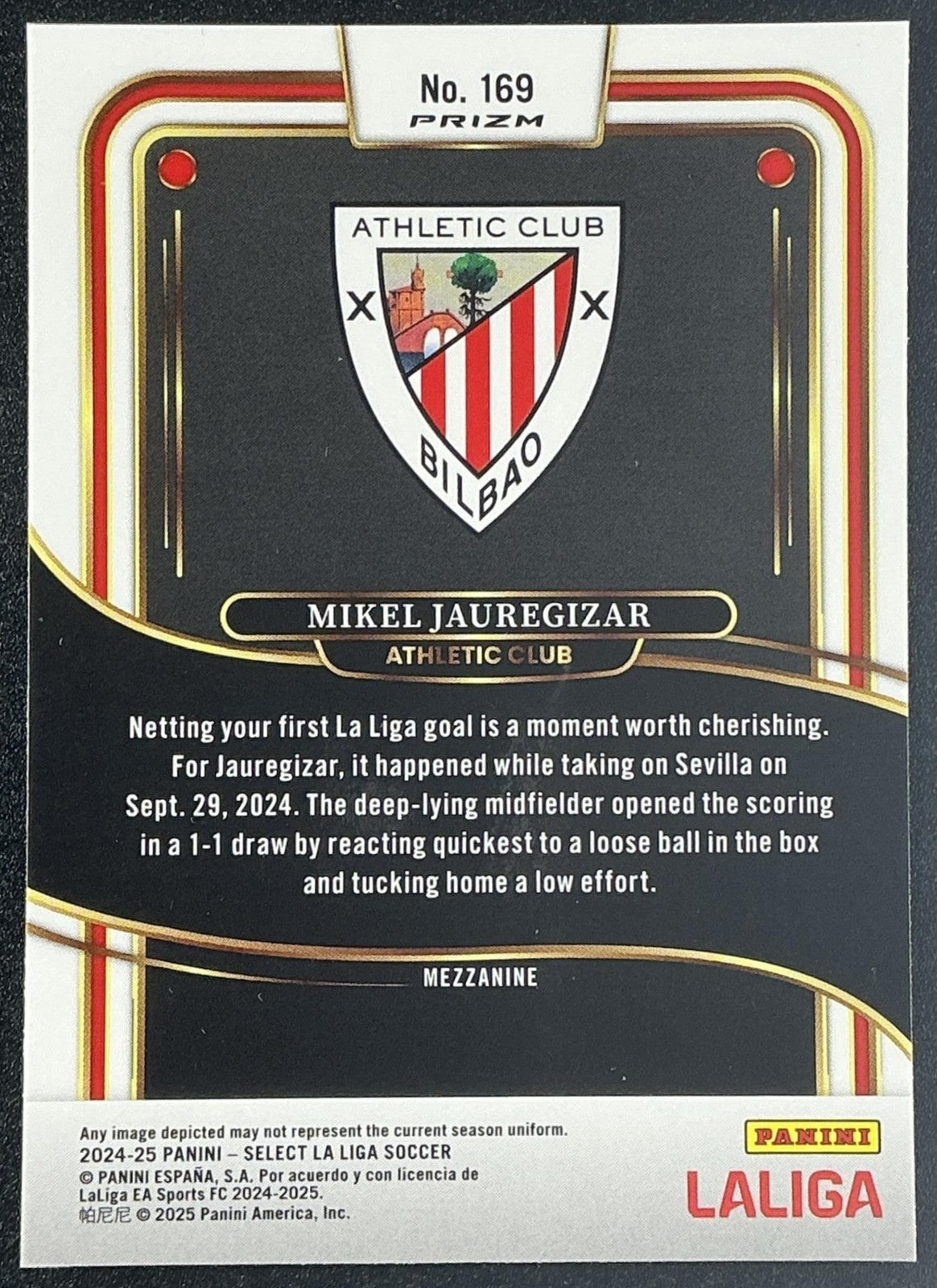 MIKEL JAUREGIZAR 2024-25 PANINI SELECT LA LIGA #169 PURPLE MOJO