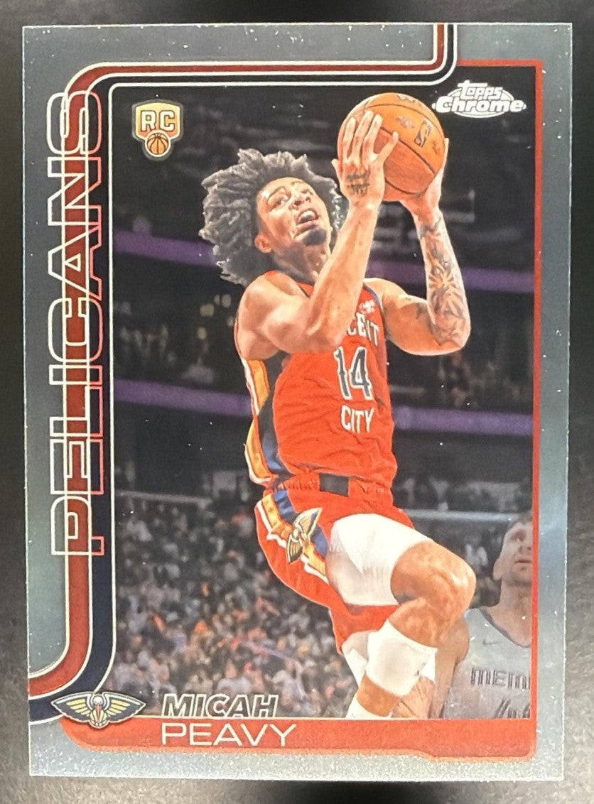 MICAH PEAVY 2025-26 TOPPS CHROME UPDATE #191 RC PELICANS
