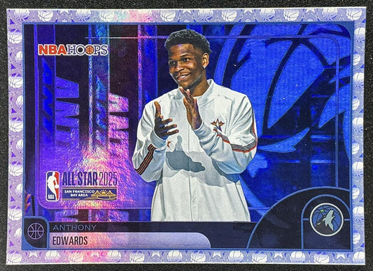 ANTHONY EDWARDS 2025-26 TOPPS HOOPS #279 RAINBOW FOIL ALL-STAR TIMBERWOLVES