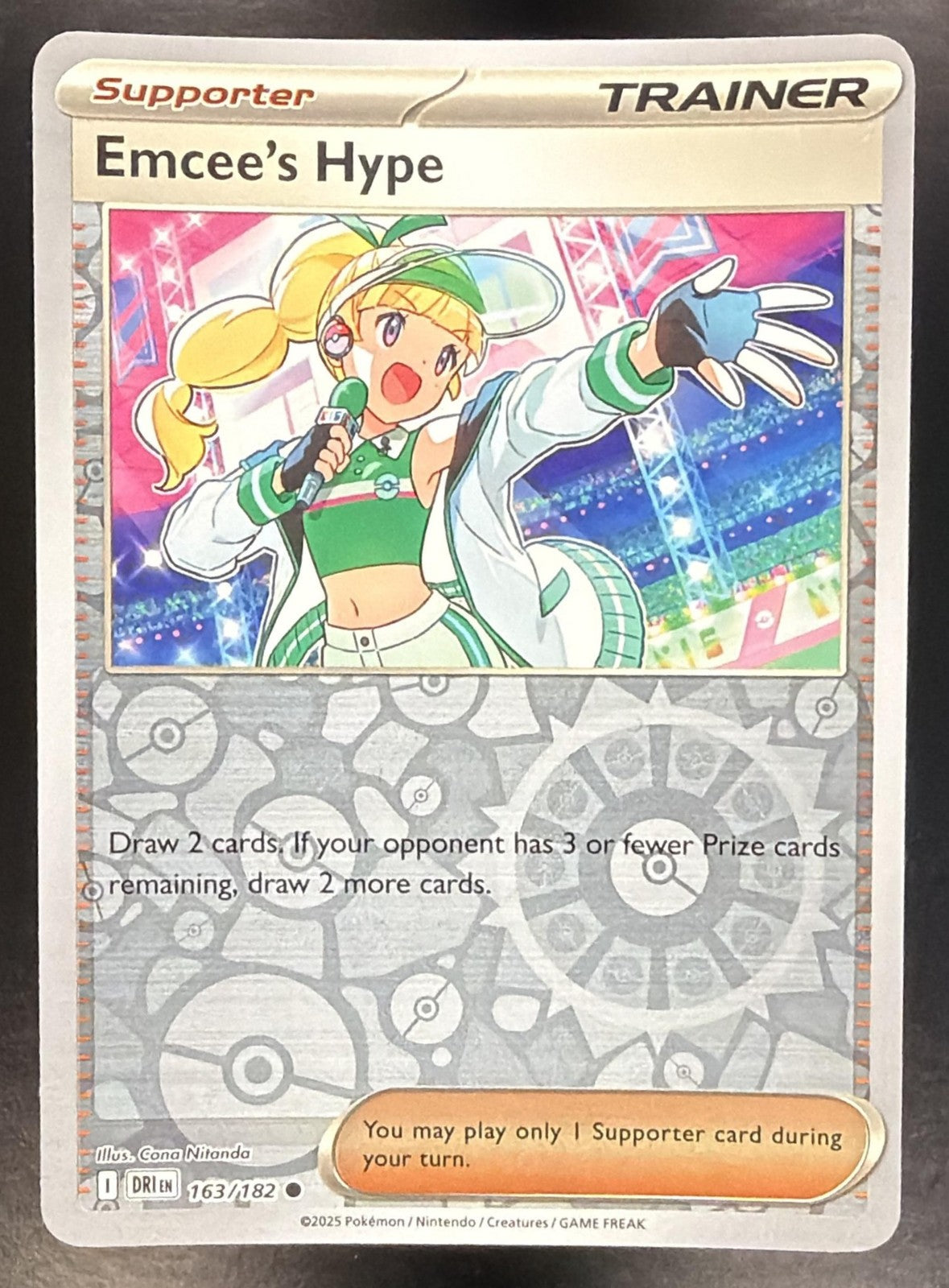 EMCEE'S HYPE SU 2025 POKEMON DESTINED RIVALS #163/182 REVERSE HOLO
