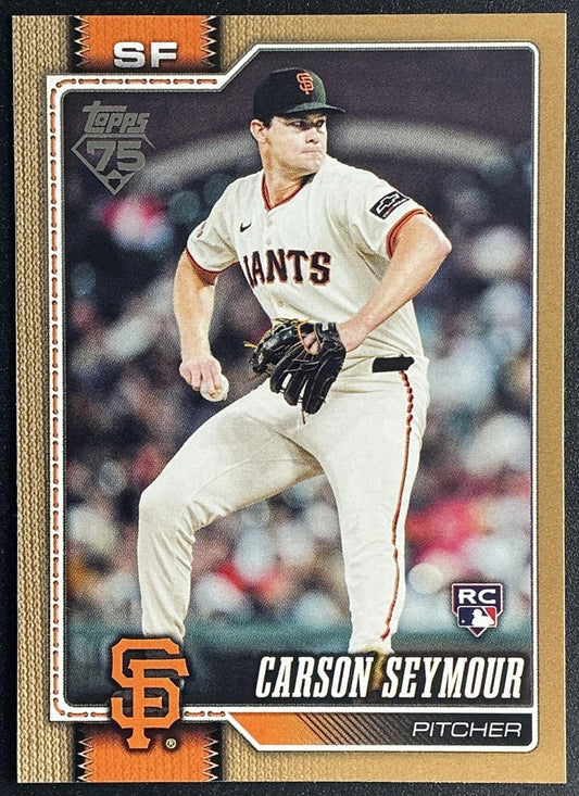CARSON SEYMOUR 2026 TOPPS SERIES 1 #112 GOLD 137/2026 RC GIANTS