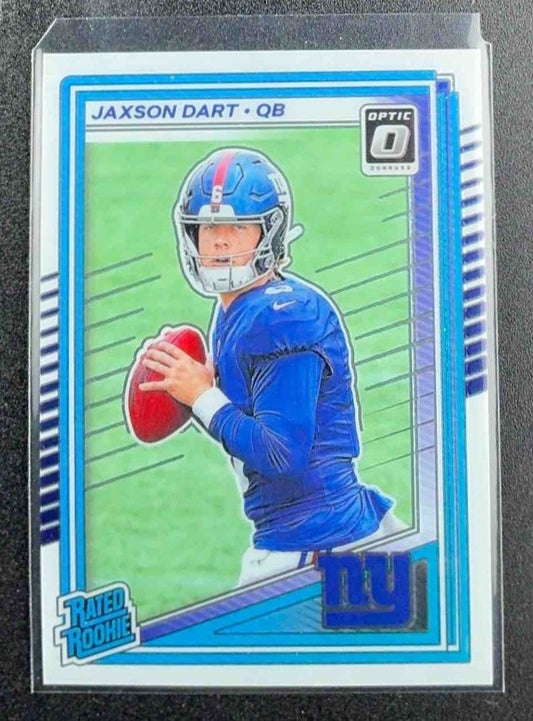 JAXSON DART 2025 PANINI DONRUSS OPTIC #273 RATED ROOKIE GIANTS