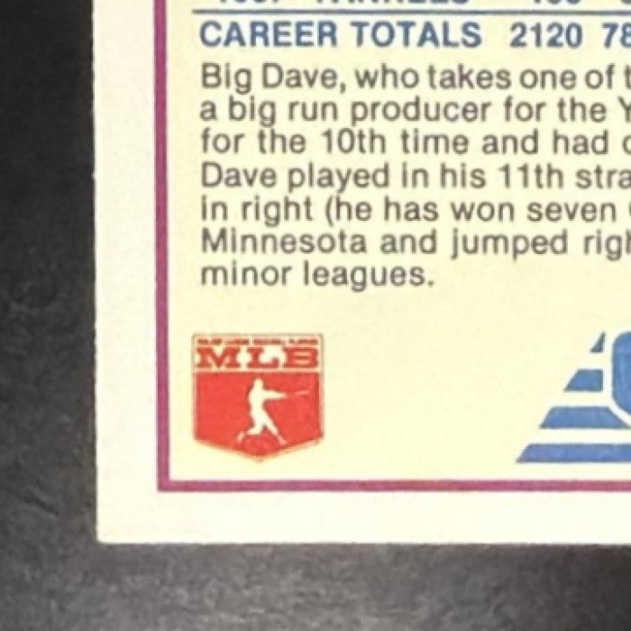 DAVE WINFIELD 1988 SCORE #55 YANKEES