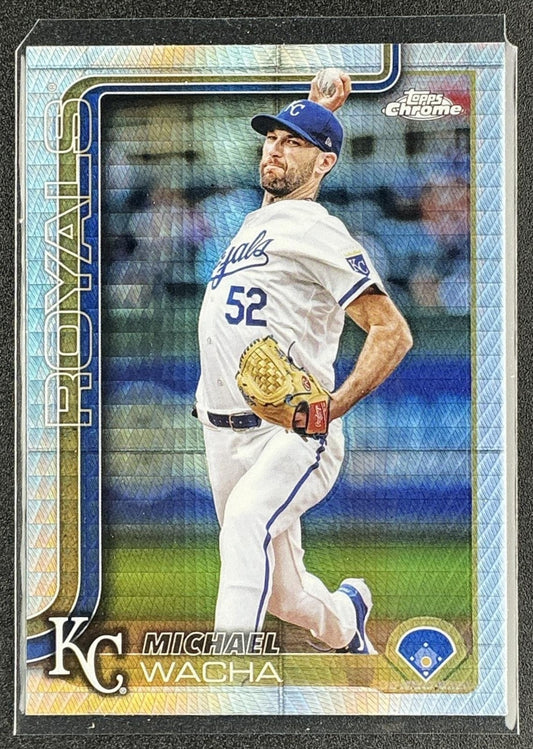 MICHAEL WACHA 2025 TOPPS CHROME #284 PRISM REFRACTOR ROYALS