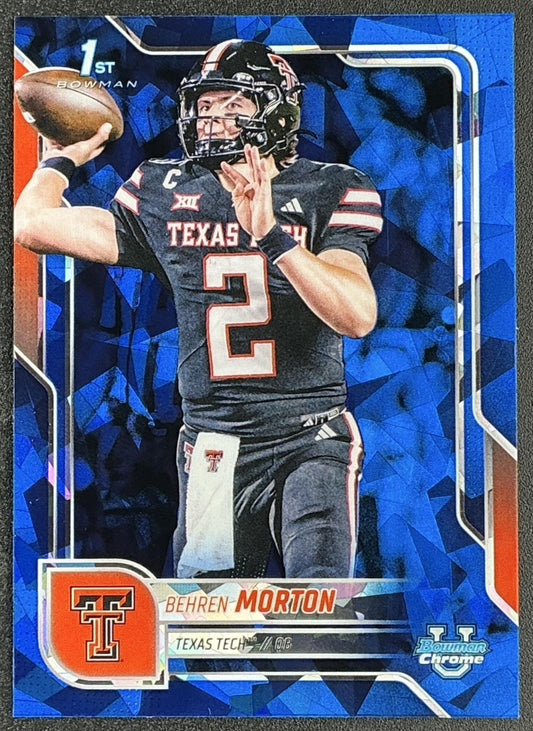 2025 Bowman Chrome University Sapphire Behren Morton #110 1st Prospect