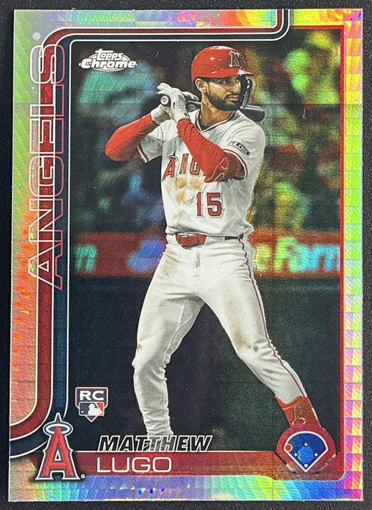 MATTHEW LUGO 2025 TOPPS CHROME UPDATE #USC166 PRISM REFRACTOR RC ANGELS