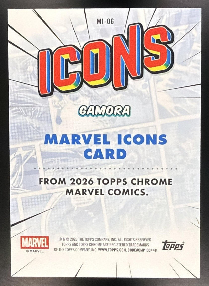 GAMORA 2026 TOPPS CHROME MARVEL COMICS #MI-06 ICONS