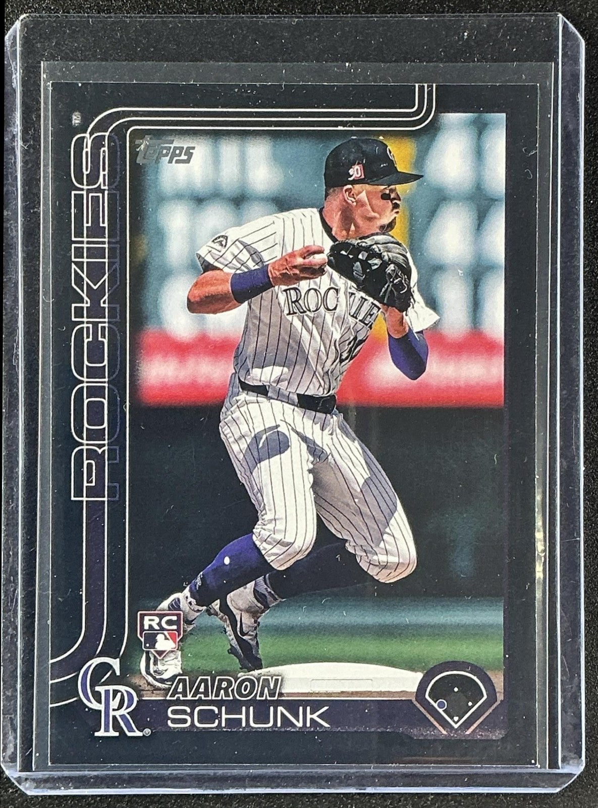 AARON SCHUNK 2025 TOPPS #196 BLACK 44/74 RC ROCKIES
