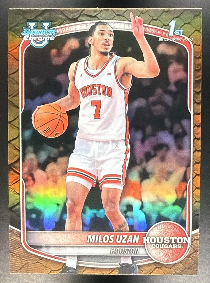 2025 Bowman Milos Uzan #BCP-40 Chrome Reptilian Refractor 1st Prospect