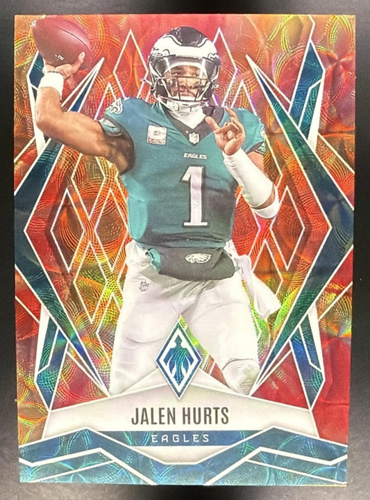 JALEN HURTS 2025 PANINI PHOENIX FACTORY SET #95 FIREBURST /350 EAGLES