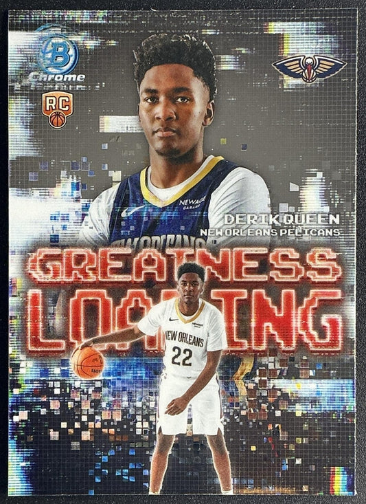 DERIK QUEEN 2025-26 BOWMAN #GL-13 CHROME GREATNESS LOADING RC PELICANS