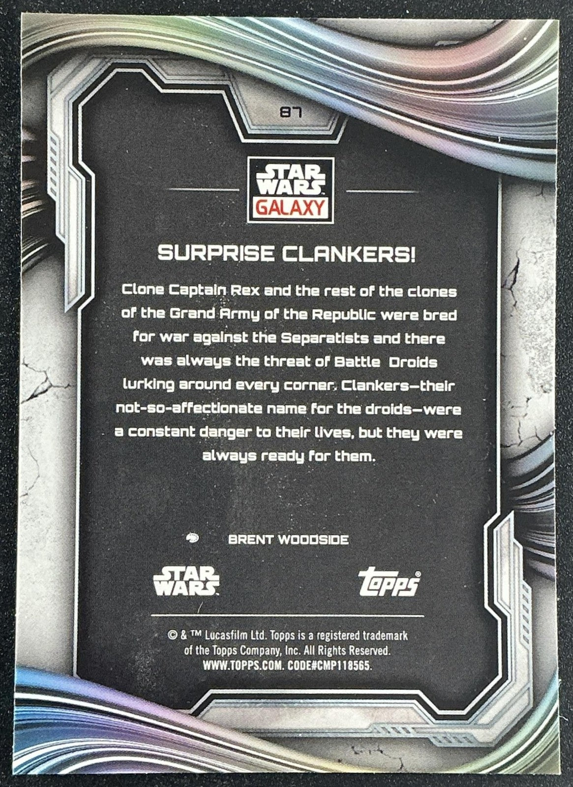 SURPRISE CLANKERS! 2025 TOPPS CHROME STAR WARS GALAXY #87