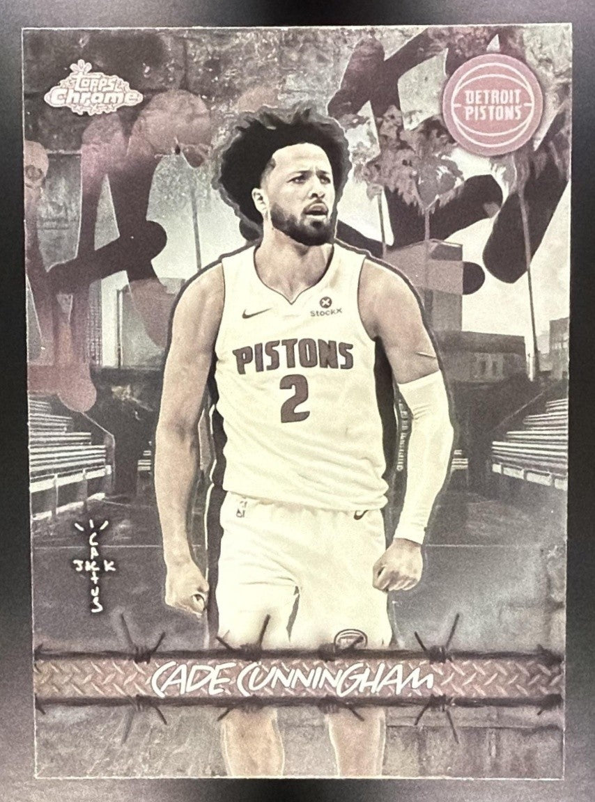 CADE CUNNINGHAM 2025-26 TOPPS CHROME X CACTUS JACK #JU-16 JACKED UP PISTONS