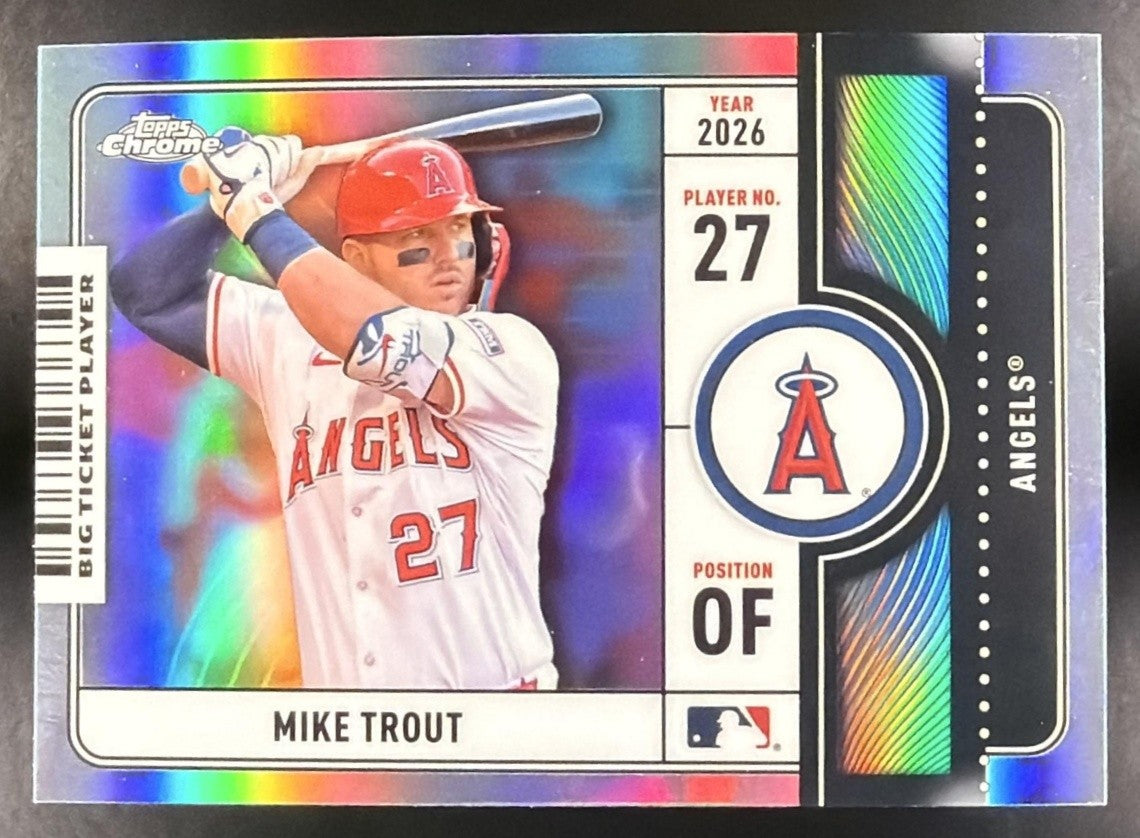 MIKE TROUT 2026 TOPPS CHROME #BTP-1 BIG TICKET PLAYERS ANGELS