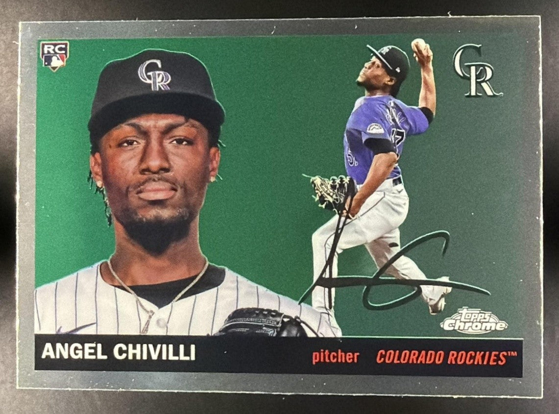 ANGEL CHIVILLI 2025 TOPPS CHROME PLATINUM ANNIVERSARY #339 RC ROCKIES