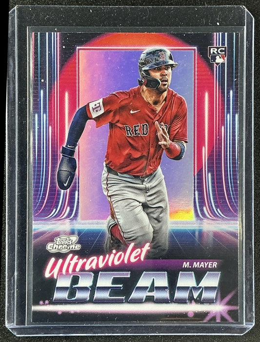 MARCELO MAYER 2025 TOPPS COSMIC CHROME #UB-10 ULTRAVIOLET BEAM RC RED SOX