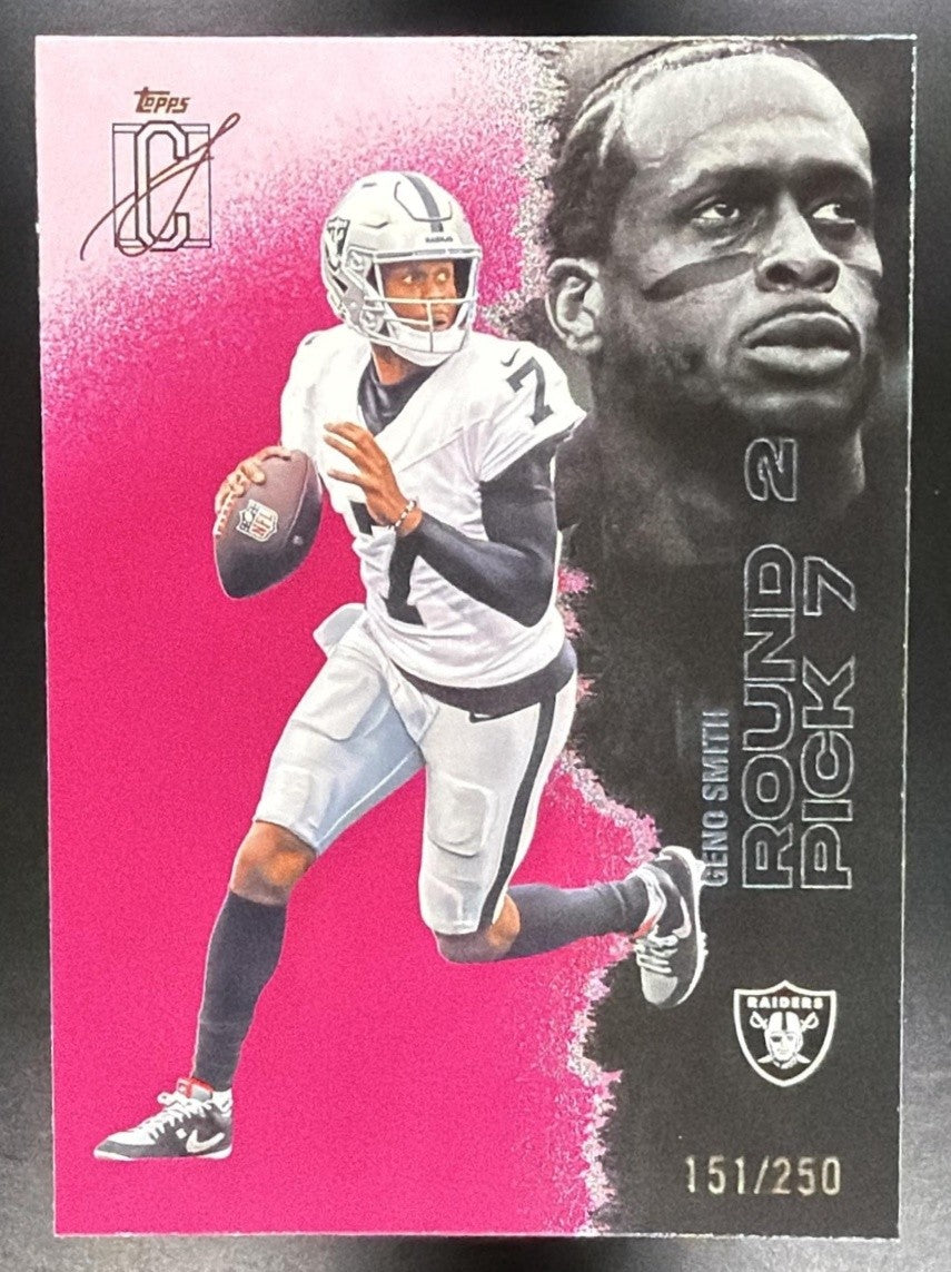 GENO SMITH 2025 TOPPS SIGNATURE CLASS #84 VETERAN MAGENTA FOIL 151/250 RAIDERS