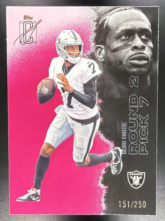 GENO SMITH 2025 TOPPS SIGNATURE CLASS #84 VETERAN MAGENTA FOIL 151/250 RAIDERS