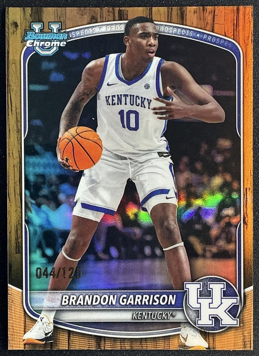 2025 Bowman Brandon Garrison #BCP-97 Chrome Prospects Floorboard Refractor /125