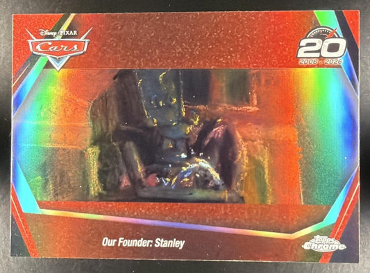 OUR FOUNDER: STANLEY 2026 TOPPS CHROME DISNEY #CRS-3 CARS 20TH ANNIVERSARY