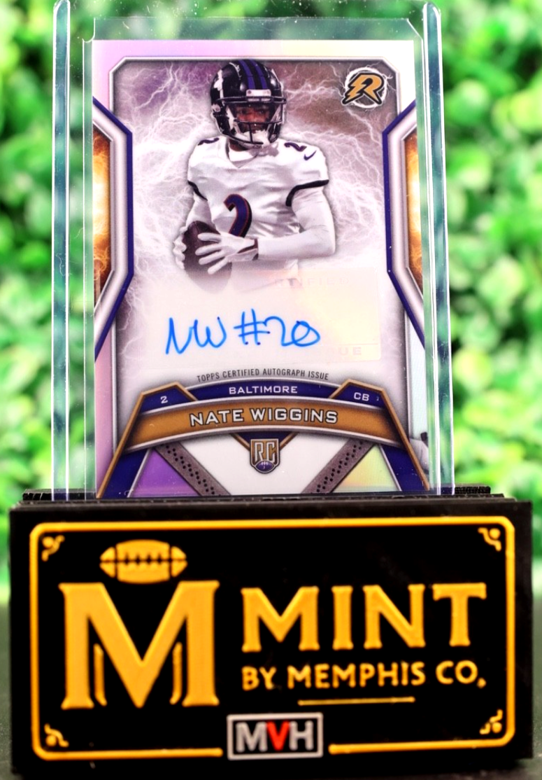 NATE WIGGINS 2024 TOPPS RESURGENCE #RRS-NW RC AUTO BALTIMORE RAVENS