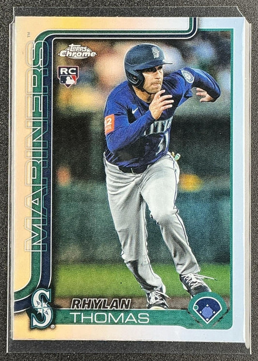 RHYLAN THOMAS 2025 TOPPS CHROME UPDATE #USC185 REFRACTOR RC MARINERS