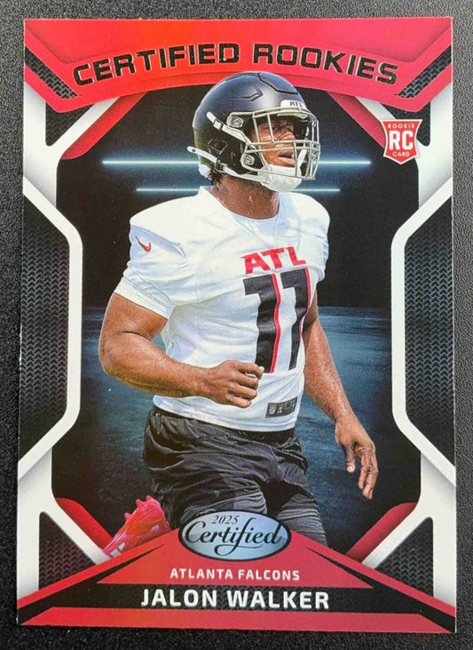 JALON WALKER 2025 PANINI CERTIFIED #CRK-JWR ROOKIES RC FALCONS