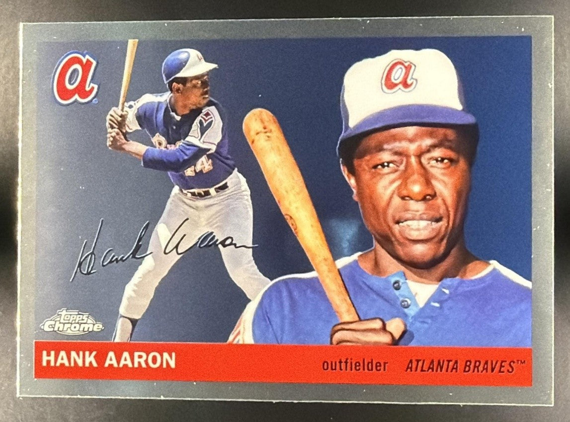 HANK AARON 2025 TOPPS CHROME PLATINUM ANNIVERSARY #304 BRAVES
