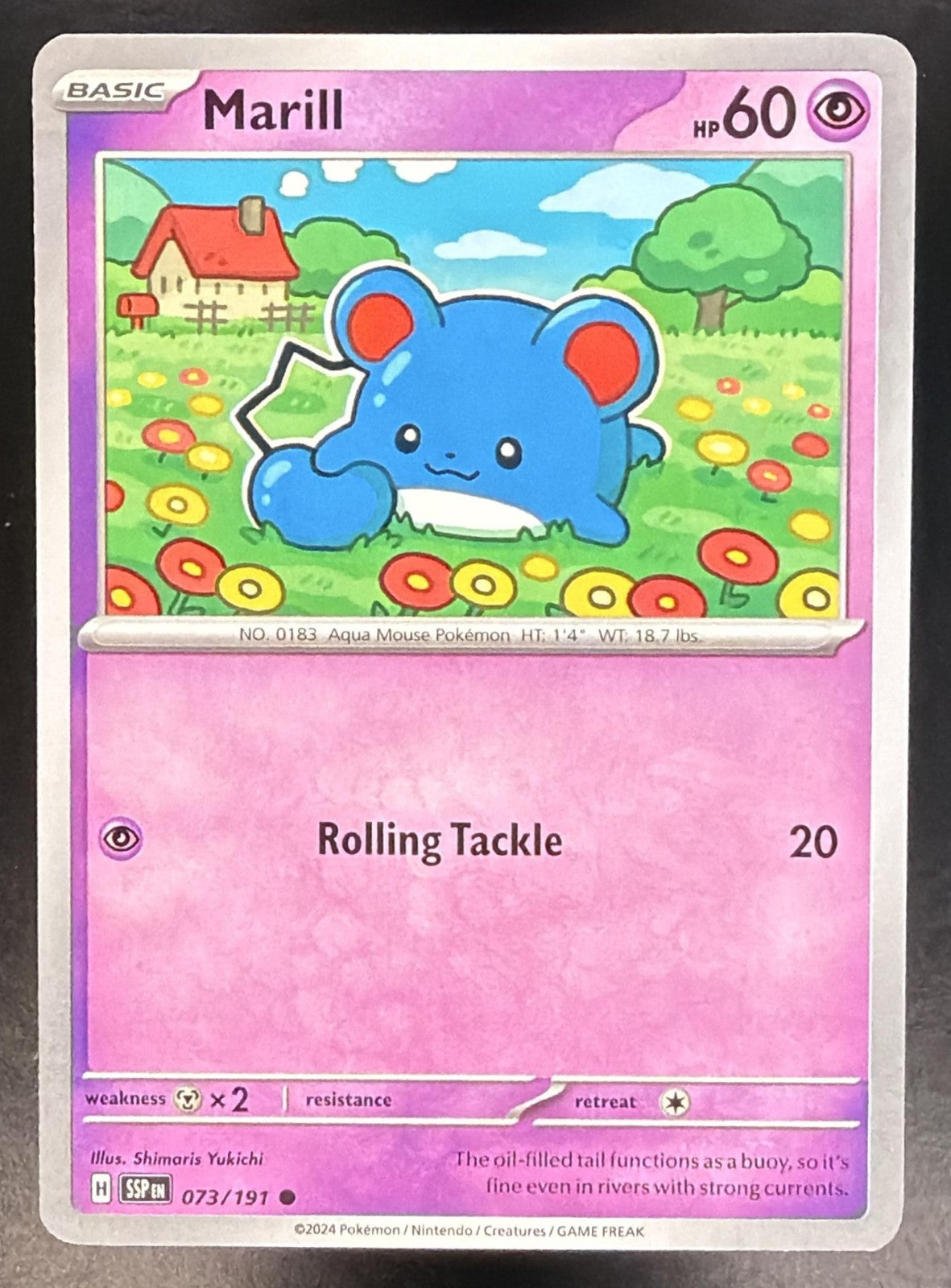 MARILL 2024 POKEMON SURGING SPARKS #073/191
