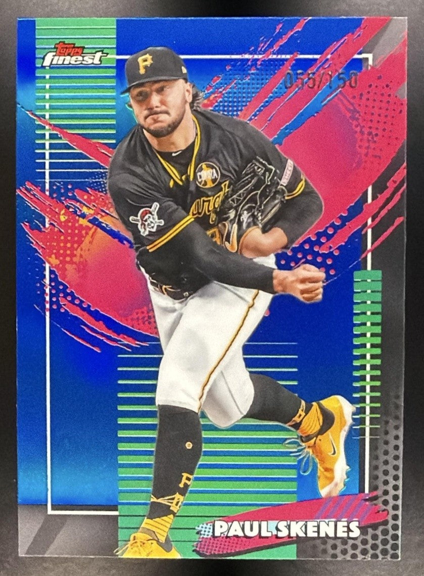 PAUL SKENES 2026 TOPPS FINEST #210 RARE BLUE REFRACTOR 55/150 PIRATES