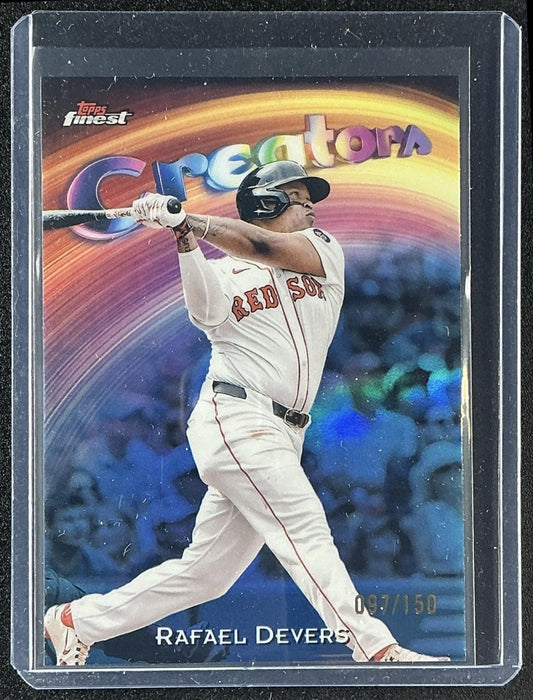 RAFAEL DEVERS 2025 TOPPS FINEST #C-29 CREATORS SKY BLUE REFRACTOR 97/150 RED SOX