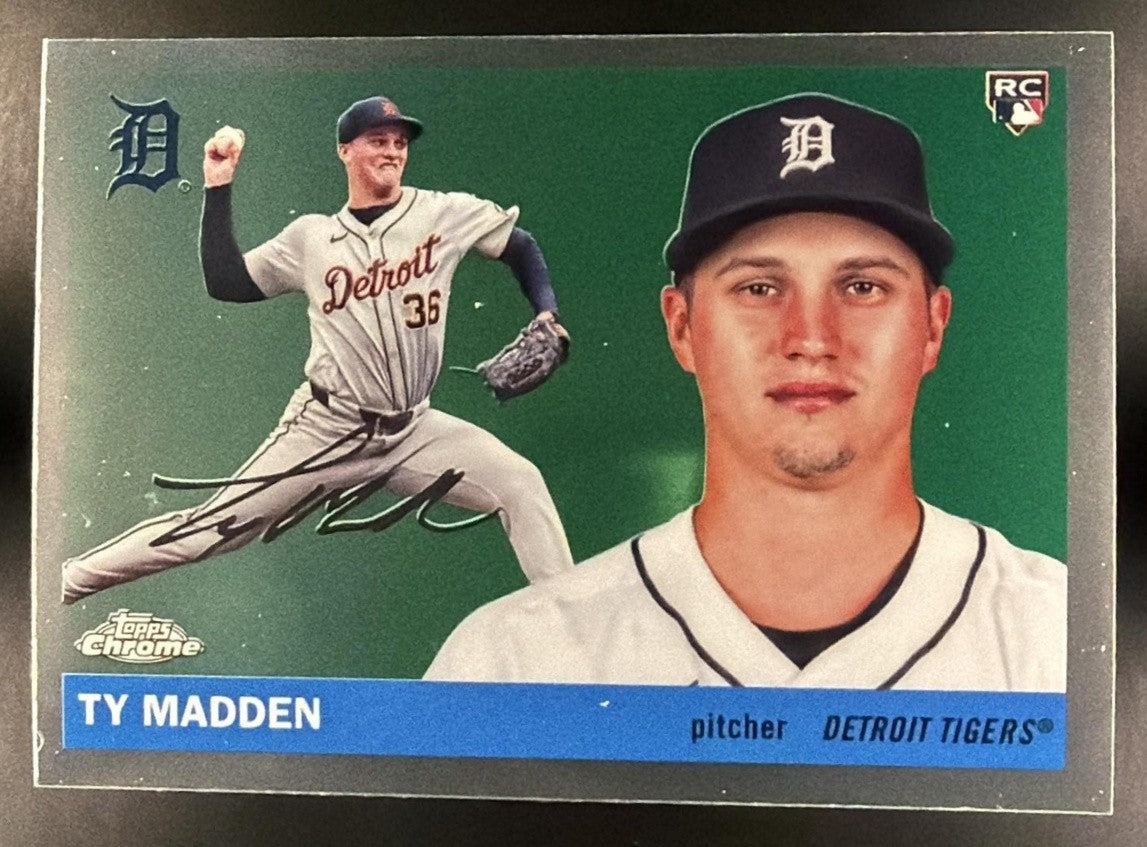 TY MADDEN 2025 TOPPS CHROME PLATINUM ANNIVERSARY #230 RC TIGERS