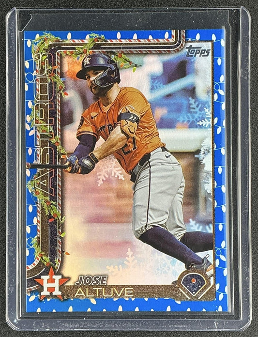 JOSE ALTUVE 2025 TOPPS HOLIDAY #H163 BLUE METALLIC LIGHTS ASTROS