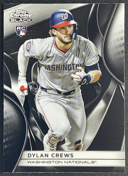 DYLAN CREWS 2025 TOPPS CHROME BLACK #127 RC NATIONALS