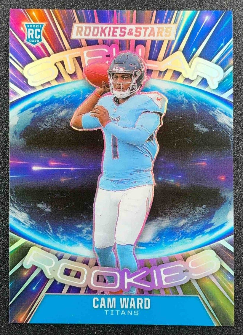 CAM WARD 2025 PANINI ROOKIES & STARS #9 STELLAR SILVER RC TITANS