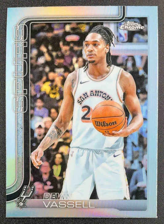 DEVIN VASSELL 2025-26 TOPPS CHROME #202 REFRACTOR SPURS