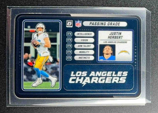 JUSTIN HERBERT 2025 PANINI DONRUSS OPTIC #10 PASSING GRADE CHARGERS