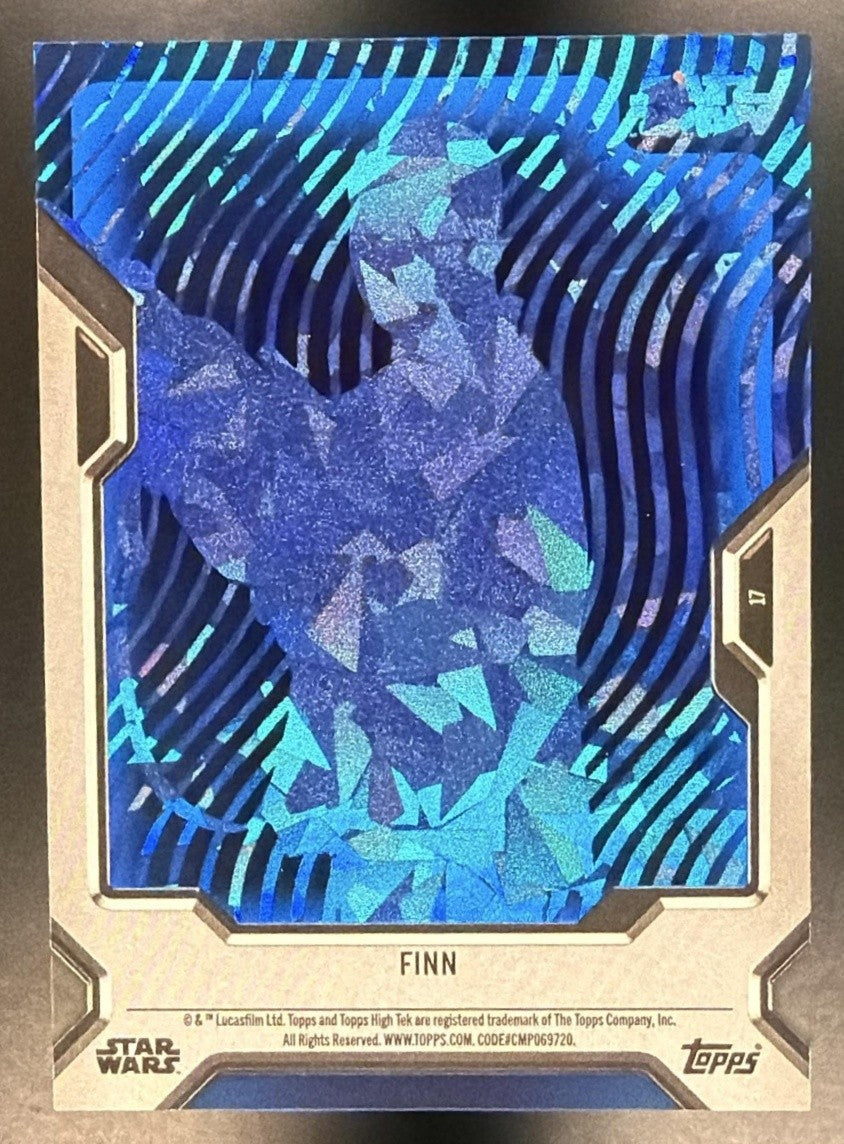 FINN 2023 TOPPS STAR WARS HIGH-TEK #17 PATTERN 1 BLUE DIFFRACTORS /50