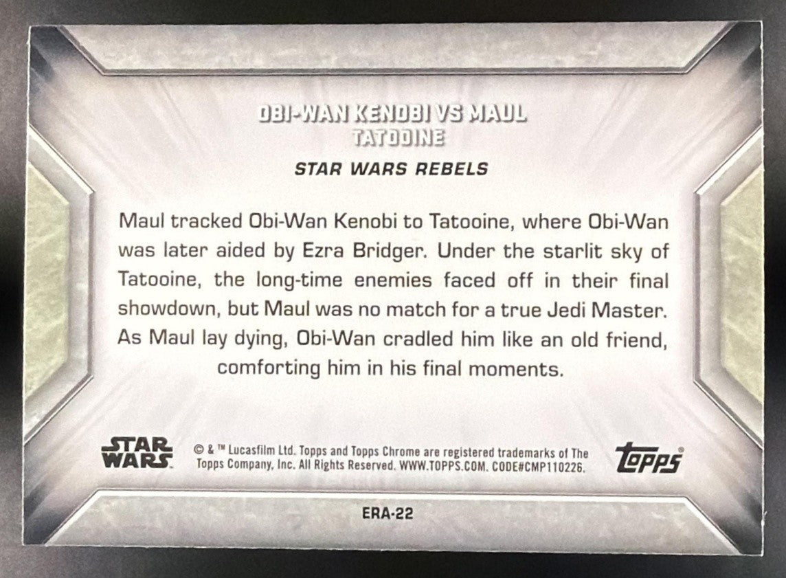 OBI-WAN KENOBI VS MAUL 2025 TOPPS STAR WARS HYPERSPACE #ERA-22 GALACTIC ERAS