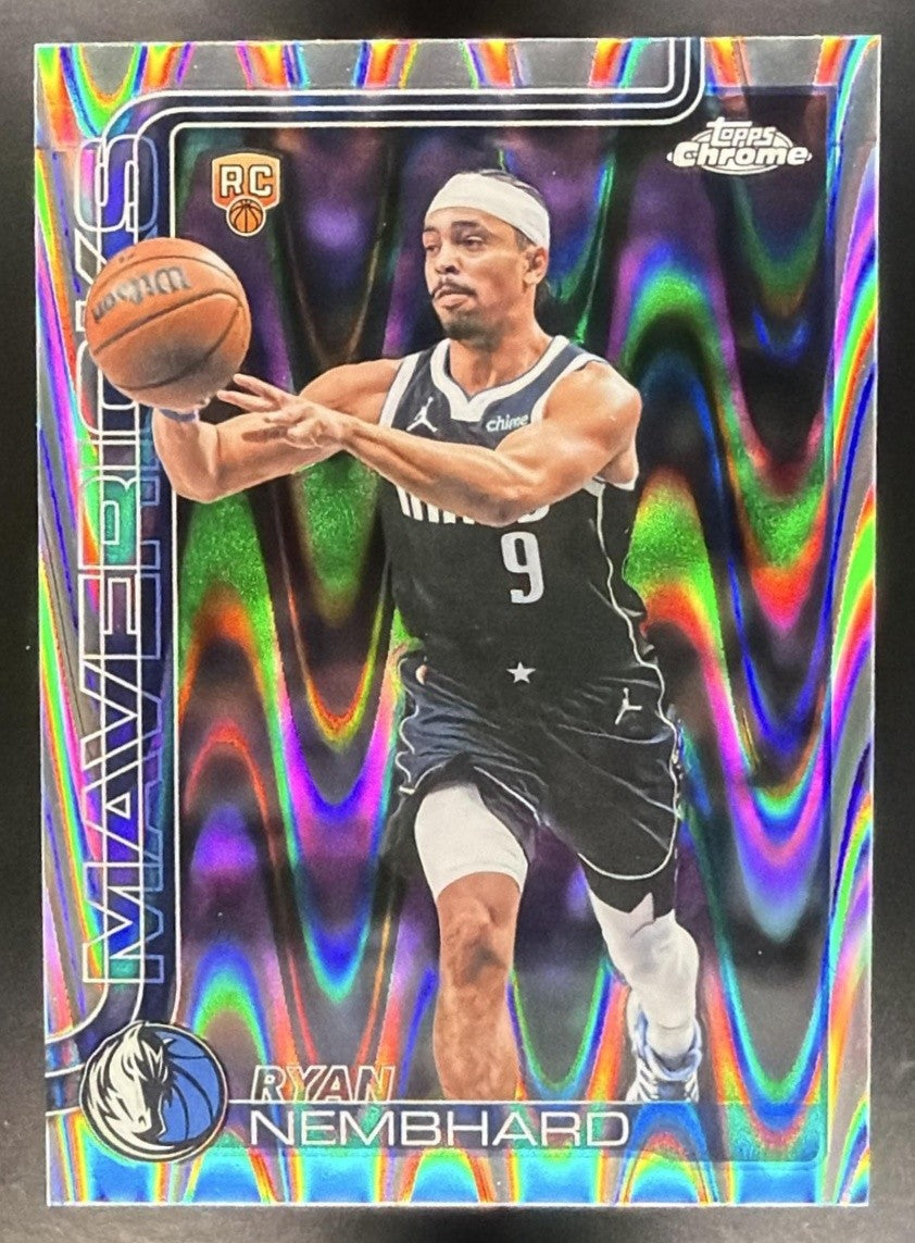 RYAN NEMBHARD 2025-26 TOPPS CHROME UPDATE #187 RAY WAVE REFRACTOR RC MAVERICKS