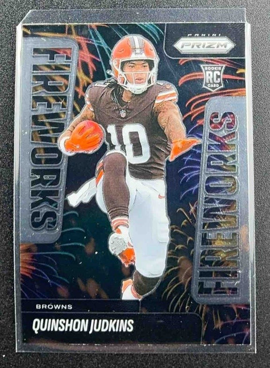QUINSHON JUDKINS 2025 PANINI PRIZM #19 FIREWORKS BROWNS