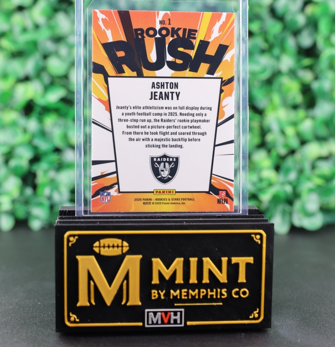 ASHTON JEANTY 2025 PANINI ROOKIES & STARS ROOKIE RUSH #1 RC