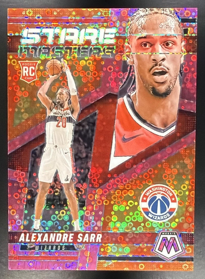 2024 Panini Mosaic Alexandre Sarr #14 Stare Master Fast Break Pink Mosaic /20 RC
